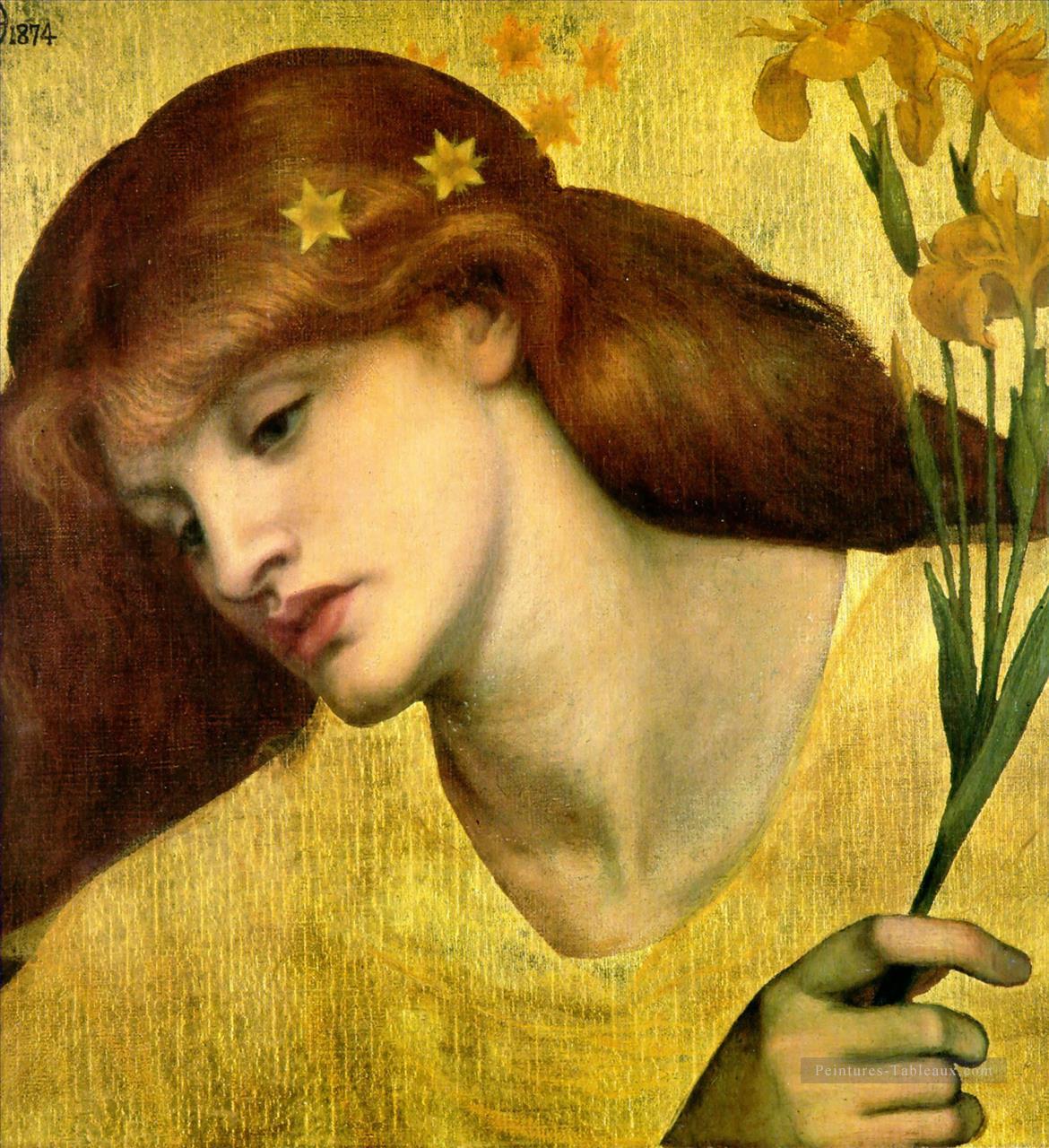 Sancta Lilias préraphaélite Fraternité Dante Gabriel Rossetti Peintures à l'huile